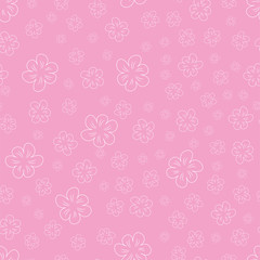 Floral seamless background, lot of flowers, abstract pattern