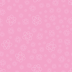 Floral seamless background, lot of flowers, abstract pattern