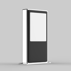 Blank Mock up Banner Stand Media Display Signage, Outdoor Advertising Poster stand Mock up. 3d illustration