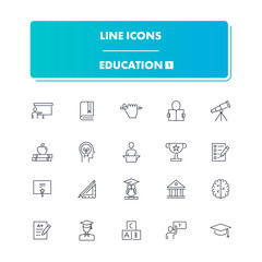  Line icons set. Education 1 