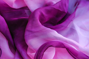 Pink chiffon fabric for background or texture.