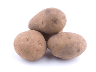 Fototapeta premium potatoes on a white background