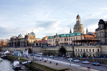 Obraz premium 10.12.2016 Dresden street in Germany during the Christmas markets