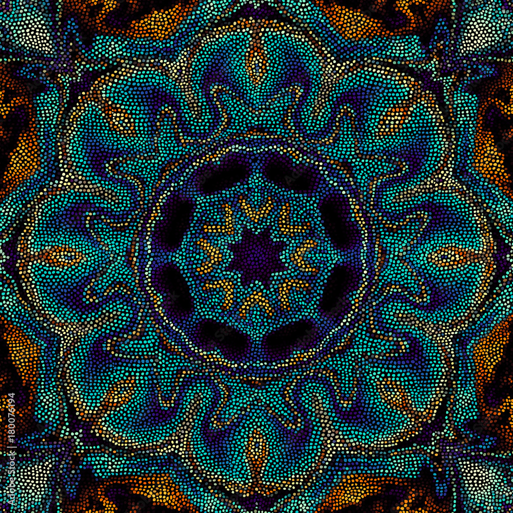 Fototapete seamless background pattern. irregular decorative geometric mosaic art tile pattern from uneven brok