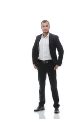 in full growth .portrait of successful business man.