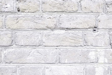 White brick wall for texture or background