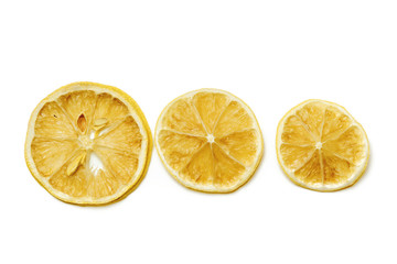 dried citrus fruit isolated on white