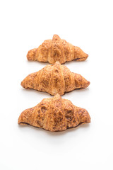 wholewheat croissant on white background