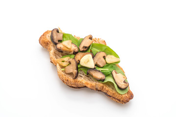mushroom croissant sandwich