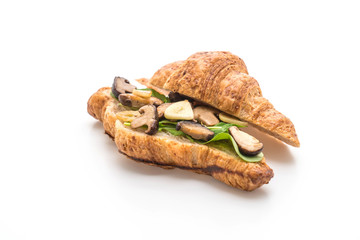 mushroom croissant sandwich