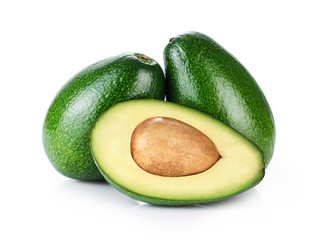 Avocado isolated on white background.