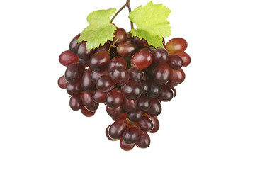 Red grape isolated on white background