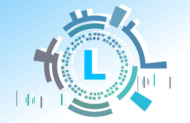 L  Internet Computer Technology Digital Letter Background