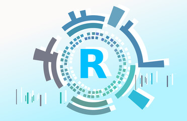  R Internet Computer Technology Digital Letter Background