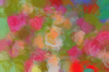 oil paint style of flower blossom, digital painting