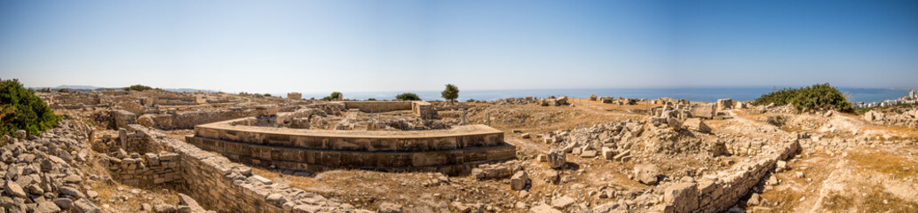 Fototapeta na wymiar Panorama of ancient Acropolis remains in Limassol