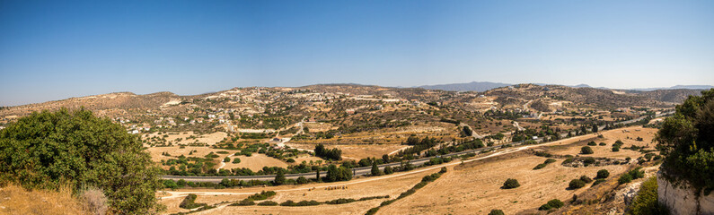 Fototapeta na wymiar A panoramic view from Acropolis site on a hill in Limassol
