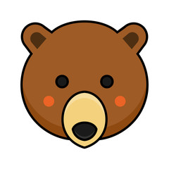 Bear animal icon vector design illustration