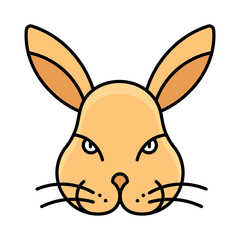 Rabbit animal icon vector design illustration
