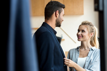 young couple in boutique