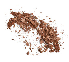 Brown eye shadow isolated on white background