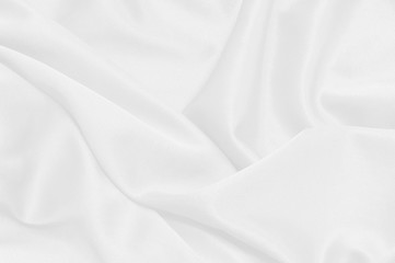 White fabric texture for background and design, beautiful pattern of silk or linen.