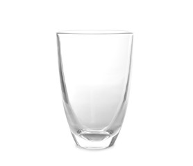Empty glass on white background