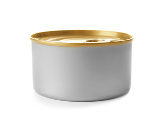 One tin can, isolated on white