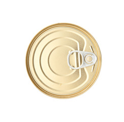 One tin can, isolated on white