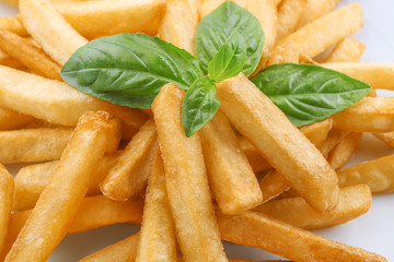 Yummy french fries, closeup