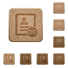 Link contact wooden buttons
