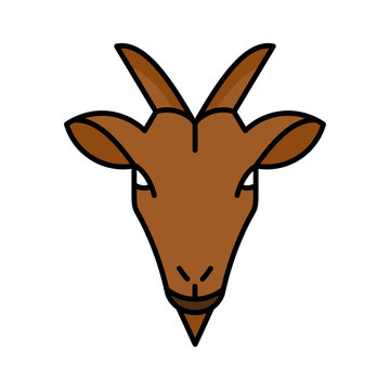 Goat icon animal vector design logo illustration