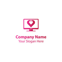 love computer logo design