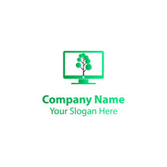tree computer logo design
