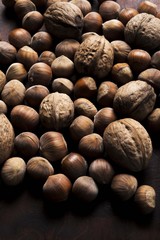 hazelnuts and walnuts