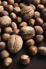 hazelnuts and walnuts