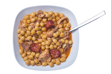 Stew of chickpeas with meat