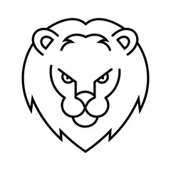 Lion icon animal design logo vector illustration