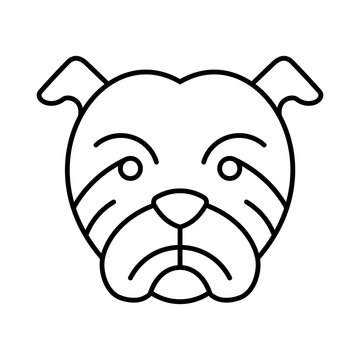 Bulldog icon animal design logo vector illustration