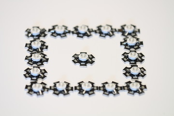 Soldering light-emitting diodes LED with own hands