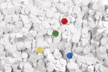  Dots and circles in basic colors and white