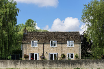 Fototapeta na wymiar Brick house in a countryside