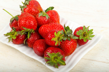 Strawberry in the bowl
