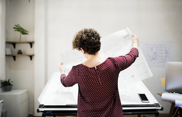 Woman working on document work