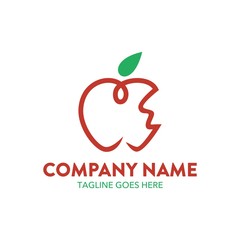 apple logo. editable. vector