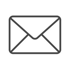 Mail Thin Line Vector Icon. Flat icon isolated on the white background. Editable EPS file. Vector illustration.