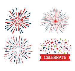 brightly colorful fireworks and celebration background