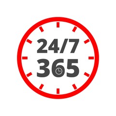 Open 24/7 - 365, 24/7 365, 24/7 365 sign