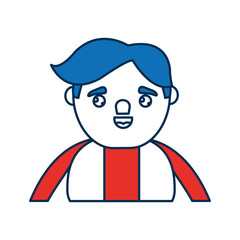 cartoon man icon over white background vector illustration