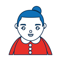 old woman icon over white background vector illustration